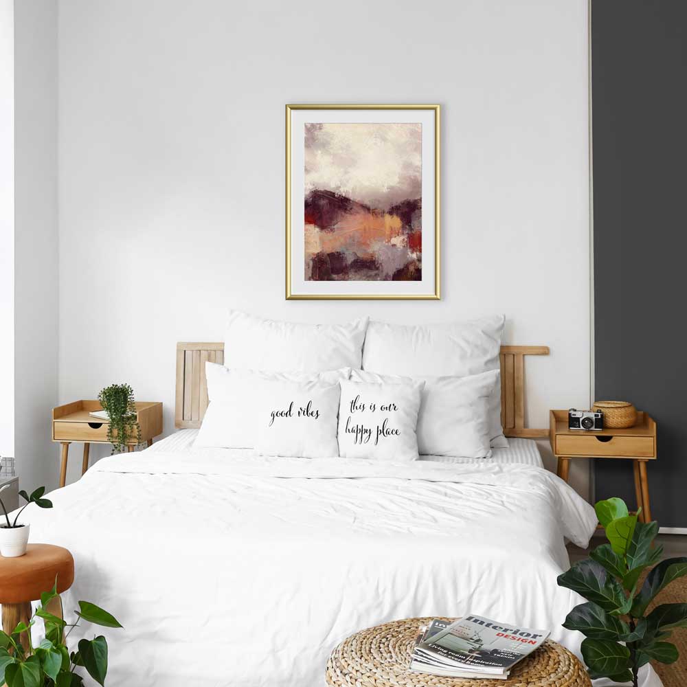 semi abstract landscape fine art print - A Break In The Clouds by Jayne Leighton Herd. Ideal wall art for bedrooms.
