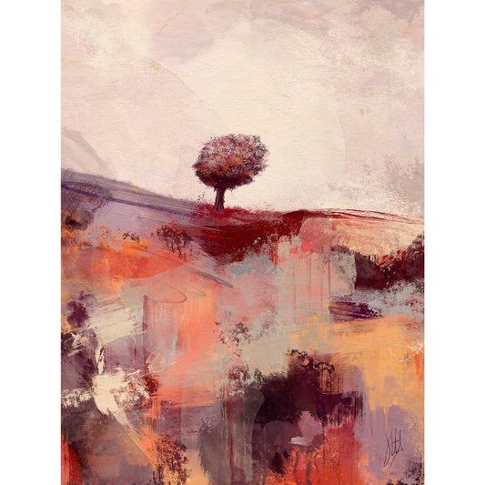 Original semi abstract landscape painting - As The Season Turns I by Jayne Leighton Herd