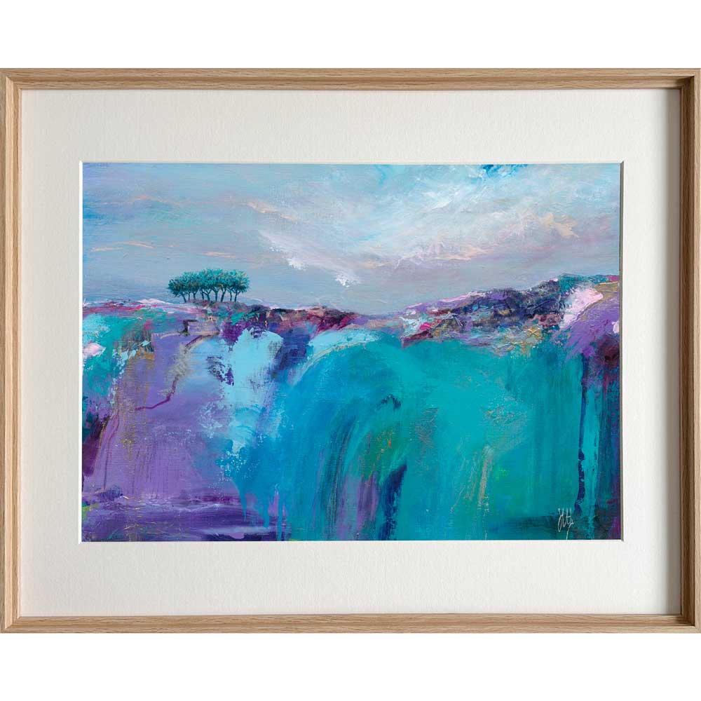 Original semi-abstract landscape painting - Dreams Of High Places by Jayne Leighton Herd