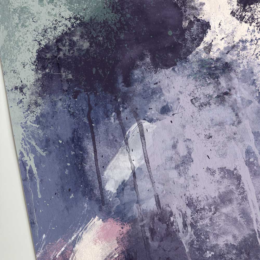 Purple & lavender semi-abstract landscape fine art print - Gather Round I by Jayne Leighton Herd