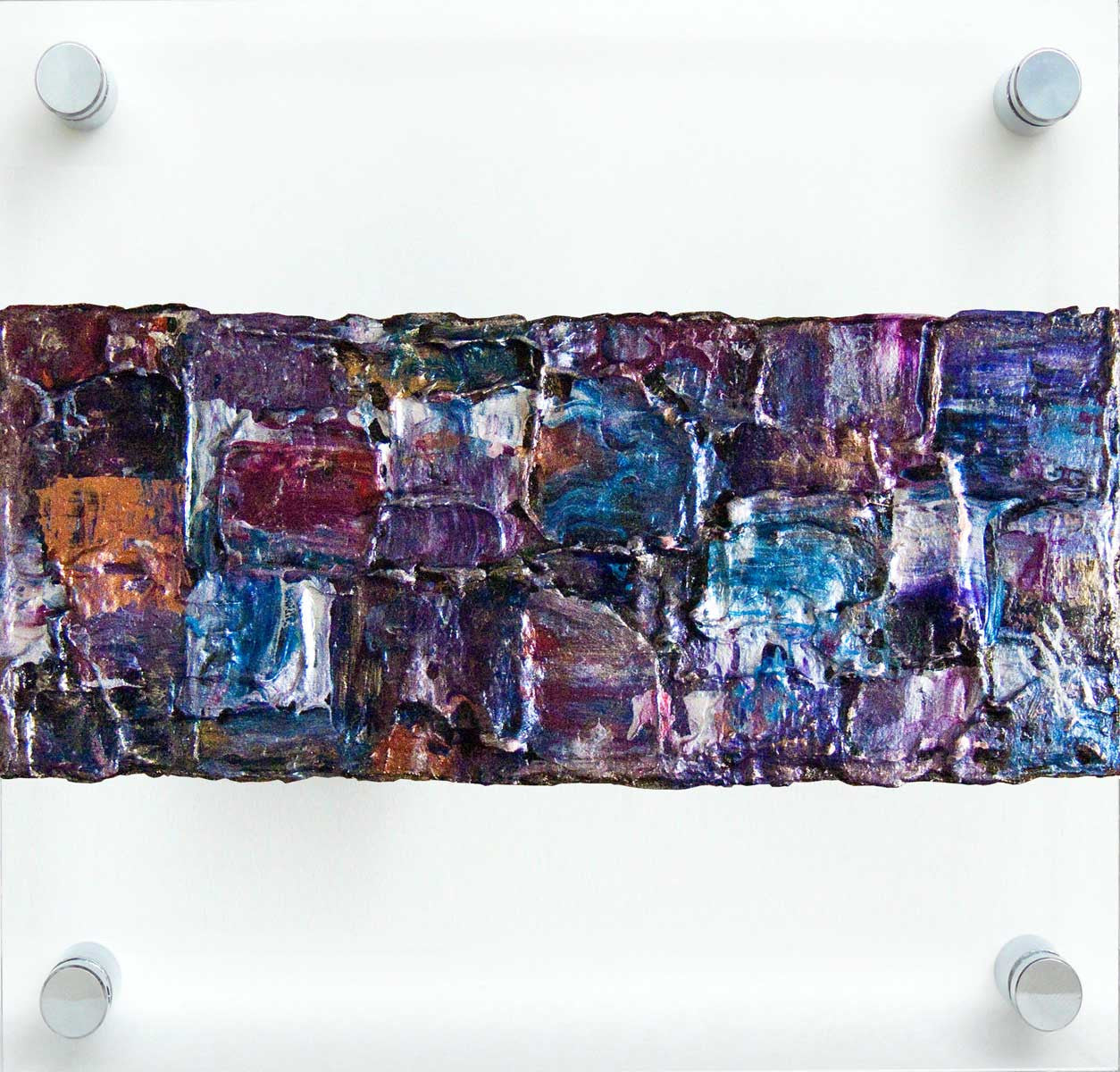 'Interwoven VI' small artwork on clear plexiglass