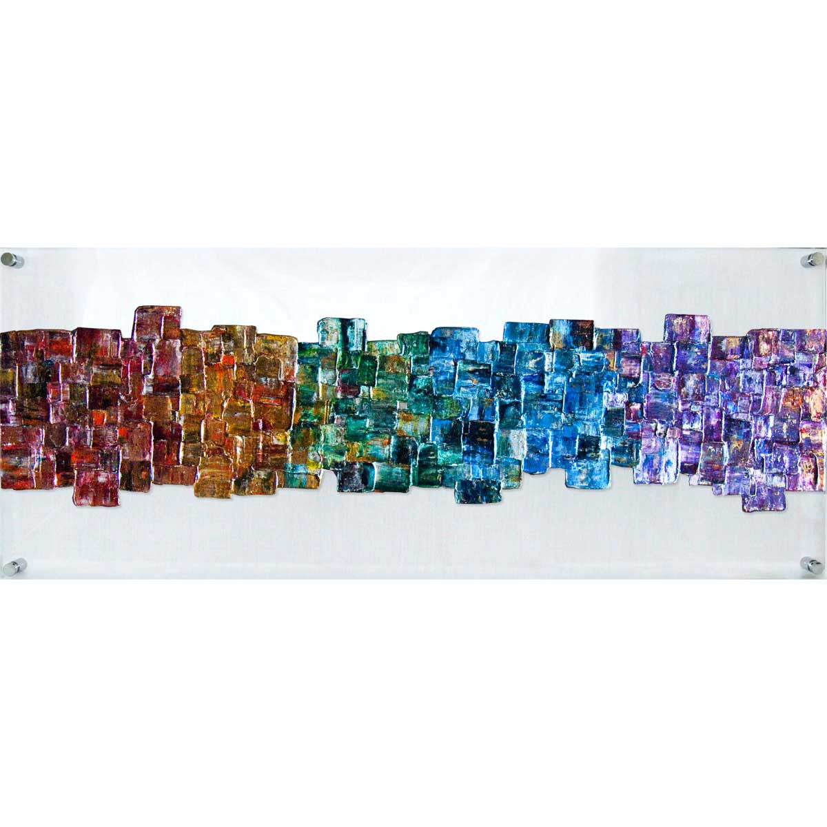 'Interwoven' painting on clear plexiglass