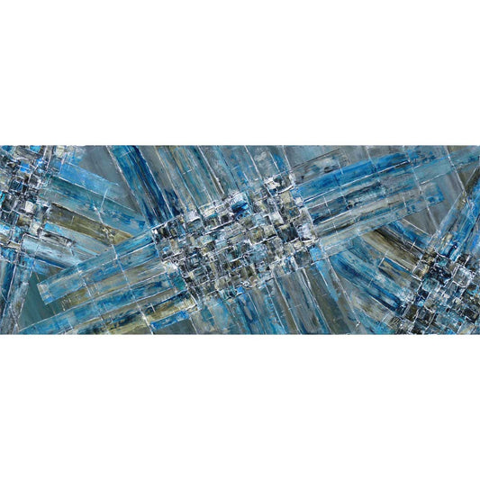 'Blue Ice' original abstract painting on canvas