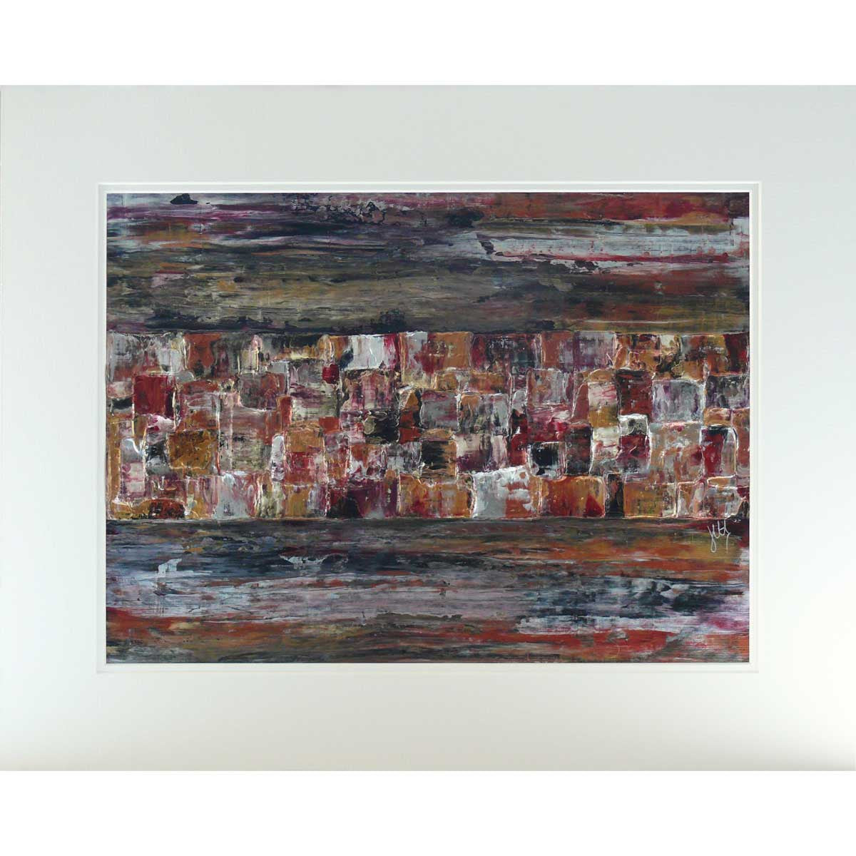 'Gold Horizons' mounted original artwork on canvas board