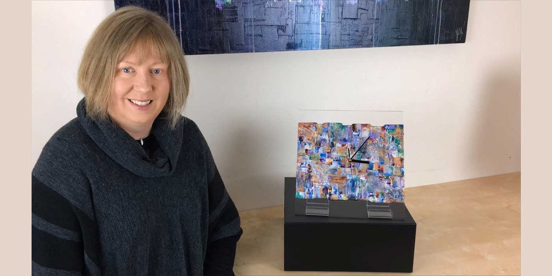Jayne Leighton Herd talks about one of her new abstract wall clocks