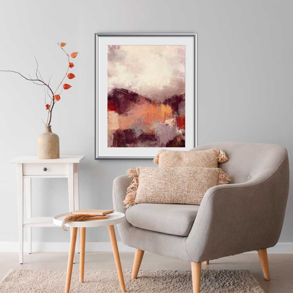 Original semi abstract landscape painting - A Break In The Clouds by Jayne Leighton Herd