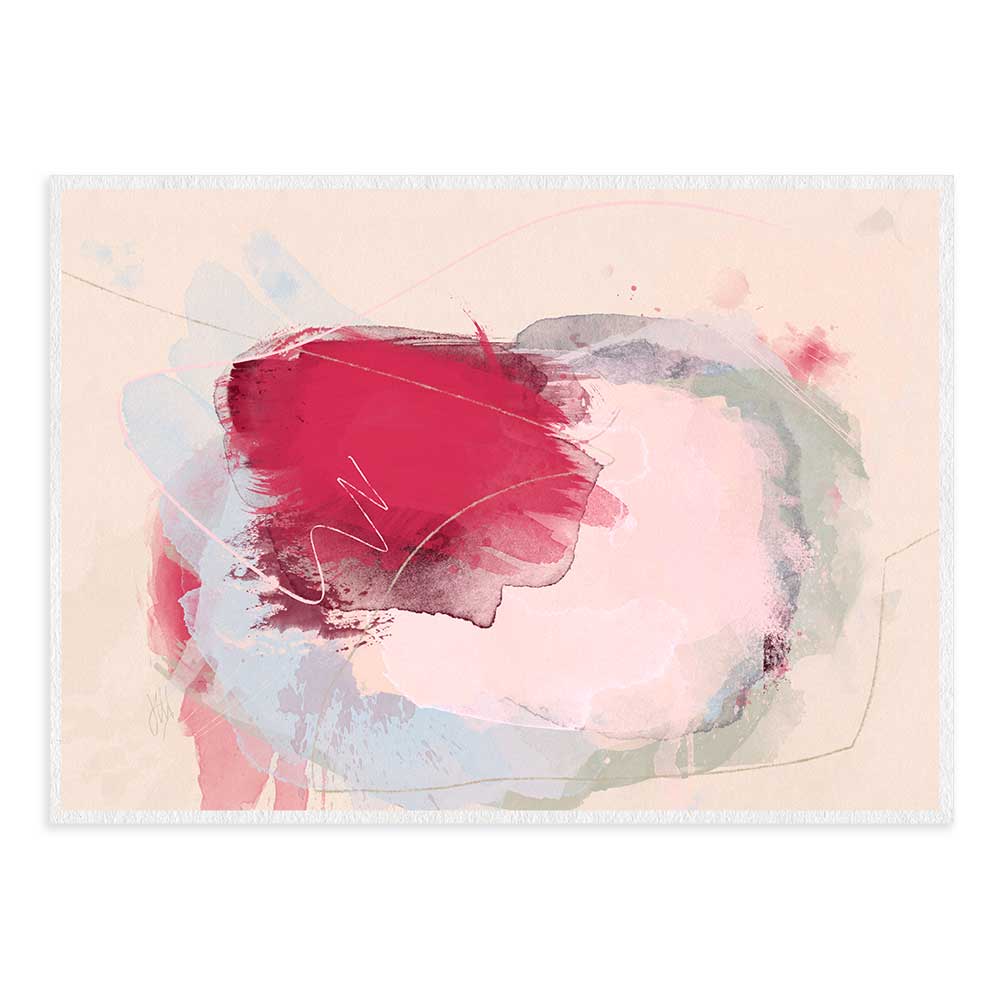 Red & pink abstract fine art print - A Sense of Summer by Jayne Leighton Herd