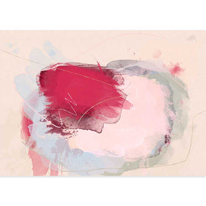 Red & pink abstract painting- A Sense of Summer by Jayne Leighton Herd