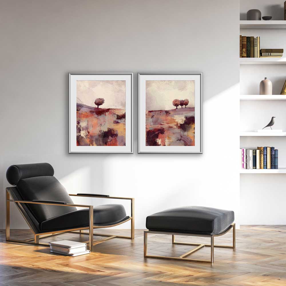 Semi abstract landscape fine art print  - As The Season Turns I by Jayne Leighton Herd. Artwork perfect for living spaces and offices.