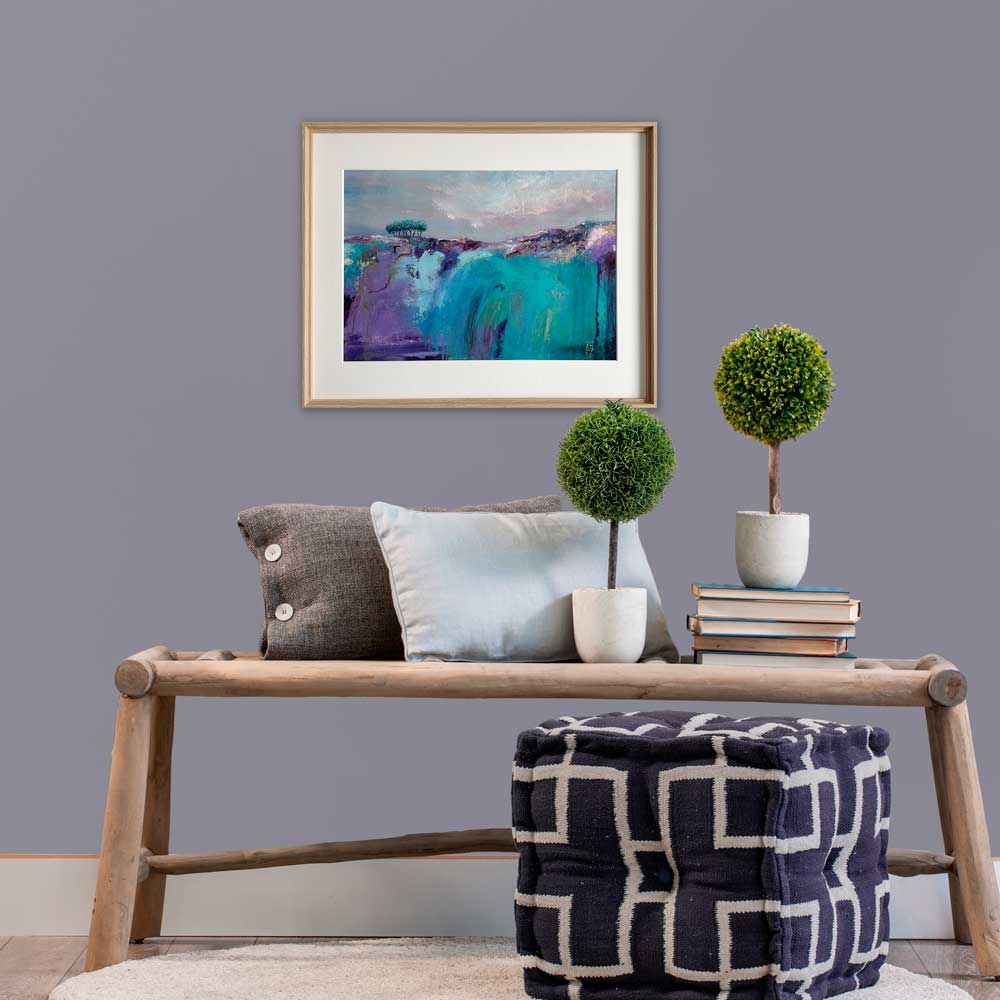 Original semi-abstract landscape painting - Dreams Of High Places by Jayne Leighton Herd