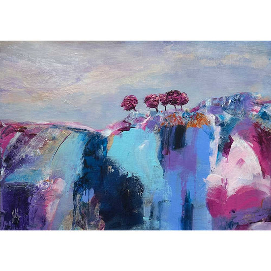 Original semi-abstract landscape painting - Heading To The Unknown by Jayne Leighton Herd