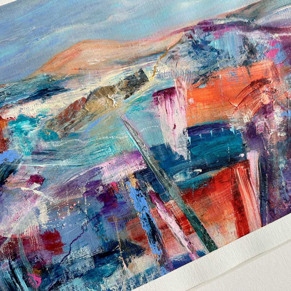 Original semi-abstract landscape painting - Into The Wilderness by Jayne Leighton Herd