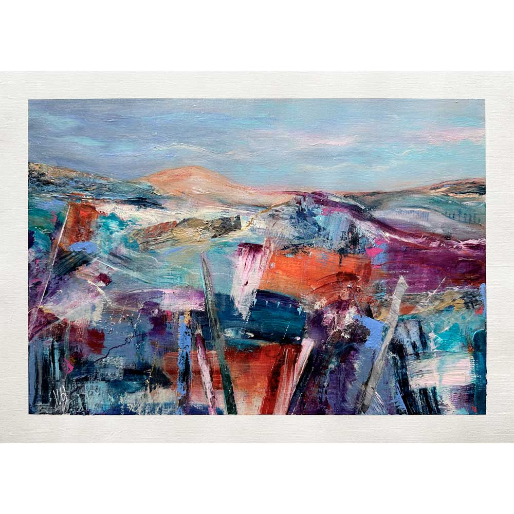 Original semi-abstract landscape painting - Into The Wilderness by Jayne Leighton Herd