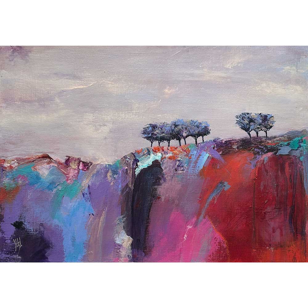 Original semi-abstract landscape painting - Where The Winds Whistle by Jayne Leighton Herd