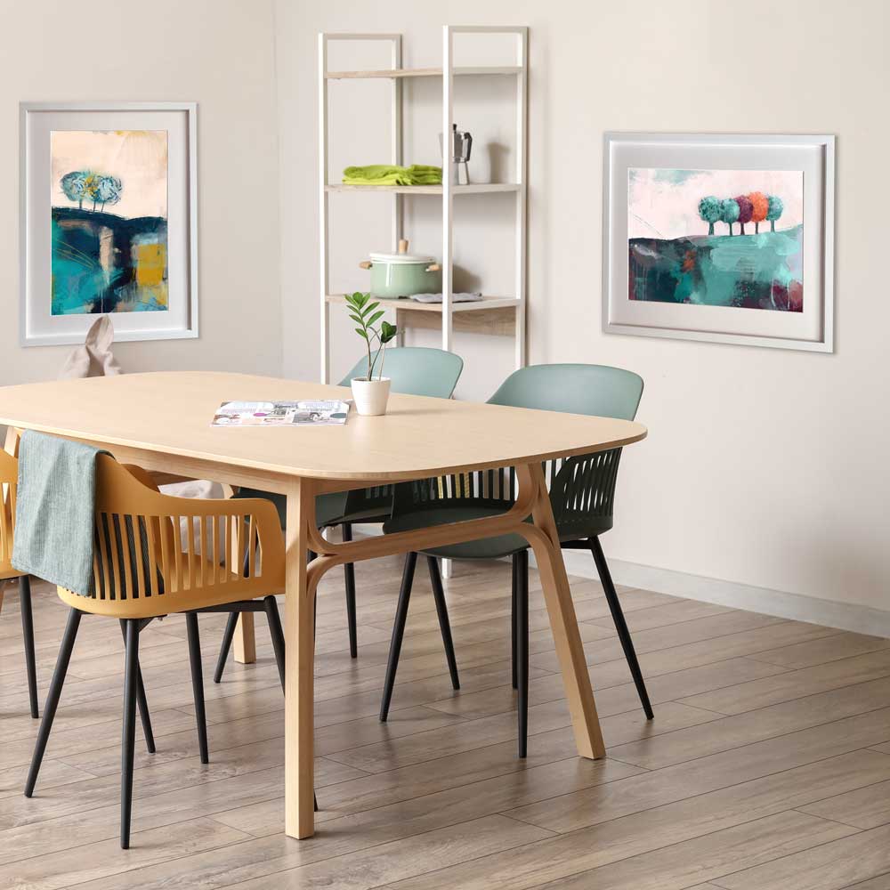 Green semi-abstract landscape fine art print - There’s Always One by Jayne Leighton Herd. Treescape artwork perfect for living spaces and offices.