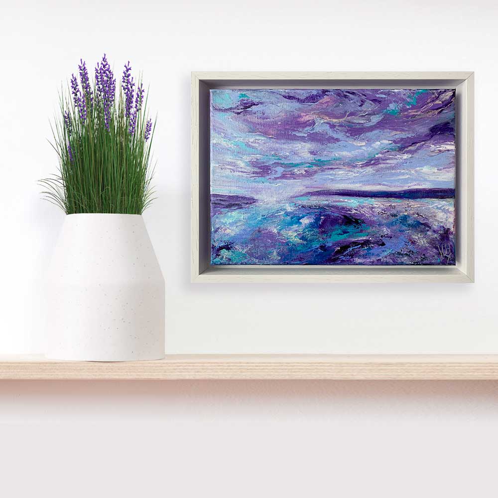 Purple, blue & teal Scottish abstract seascape - Alba XVII by Jayne Leighton Herd