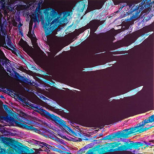 'Ethereal' contemporary landscape painting on plexiglass