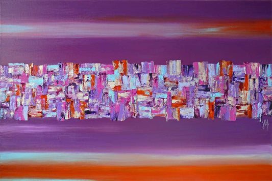 'Joie de Vivre' original large abstract painting on canvas