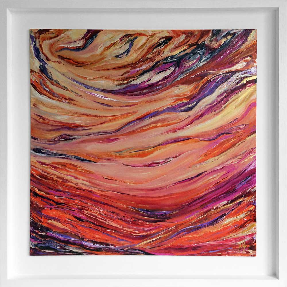 'Sun-Kissed' original contemporary Scottish abstract landscape artwork 
