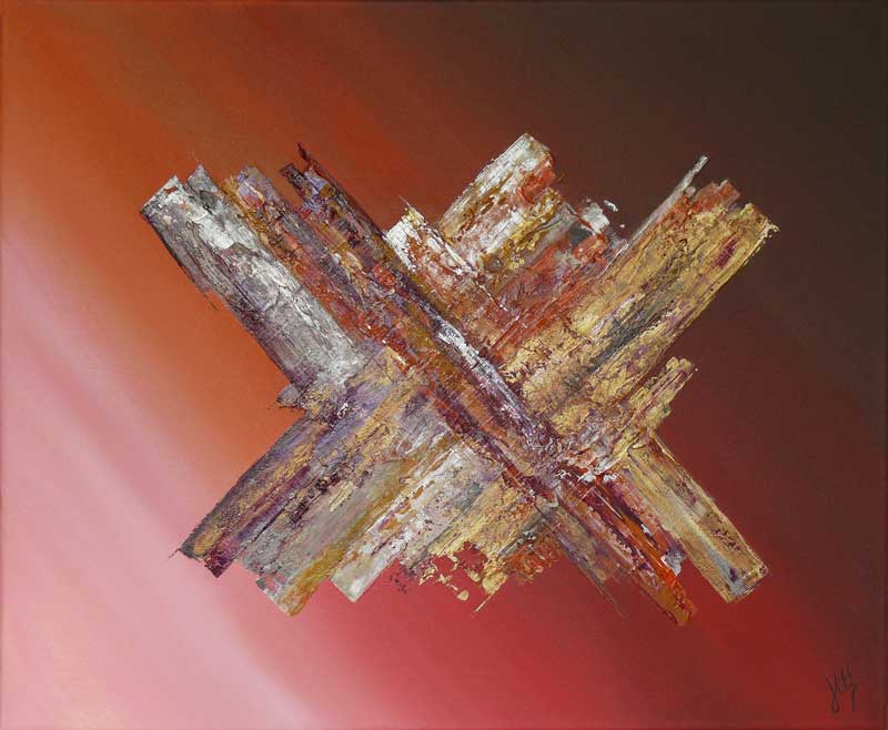 'Hello World' contemporary abstract space painting, outerspace gallaxy satellite art
