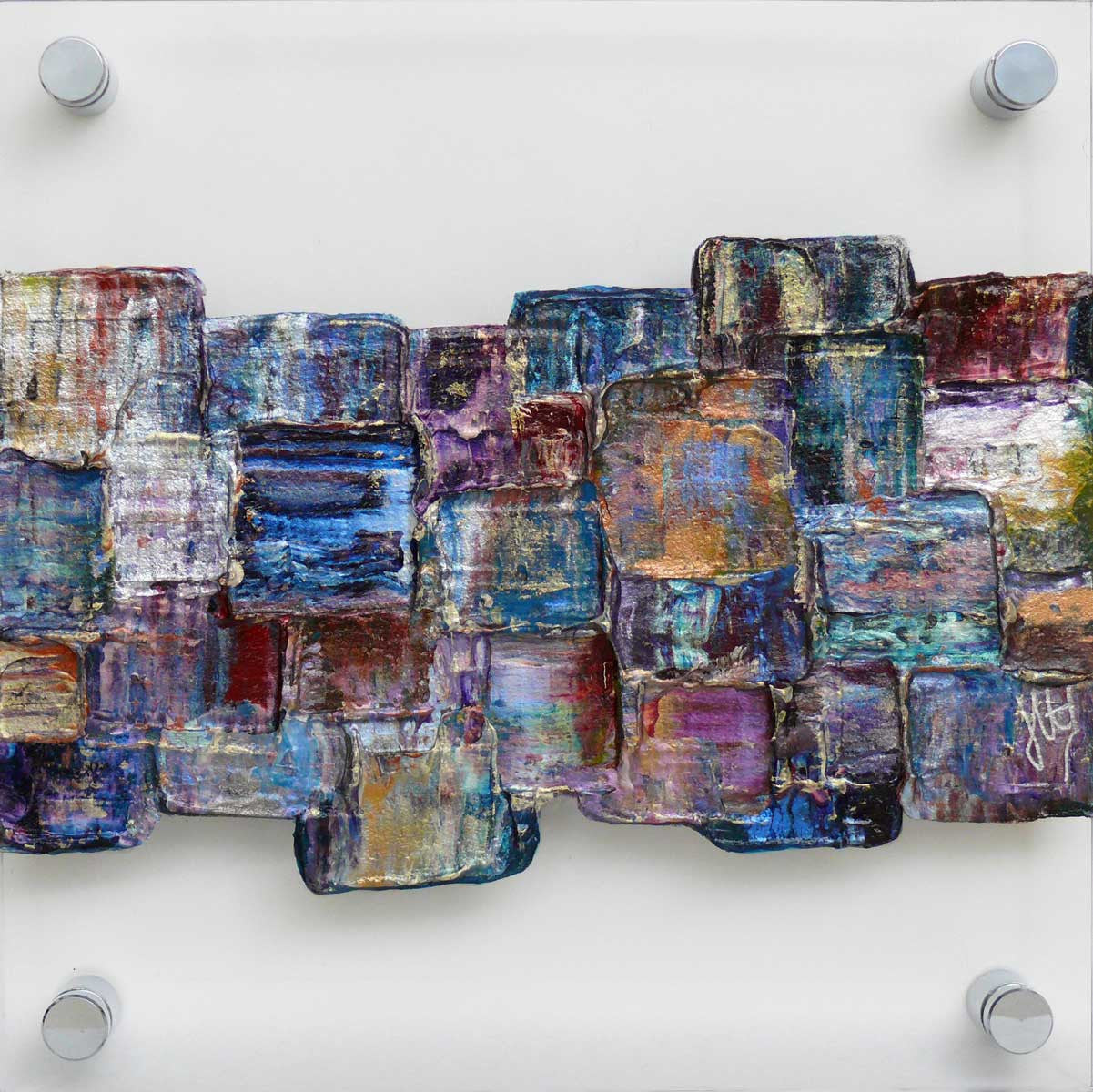 'Interwoven XVI' art on clear plexiglass
