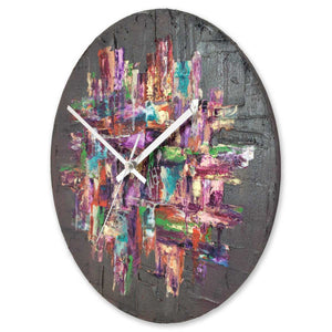 Round 30cm abstract wall clock - JLH30ROU4