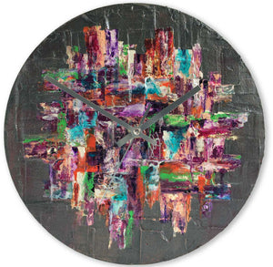 Round 30cm abstract wall clock - JLH30ROU4