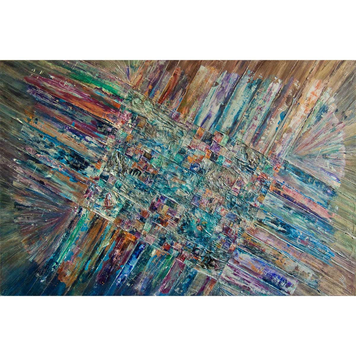'Life's Tapestry' abstract painting on canvas