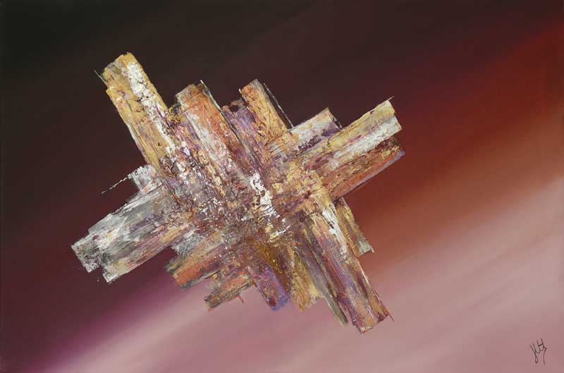 'Stop and Stare' metallic abstract space painting on canvas | satellite galaxy art