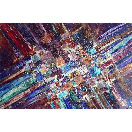 'Synergy' abstract painting on canvas